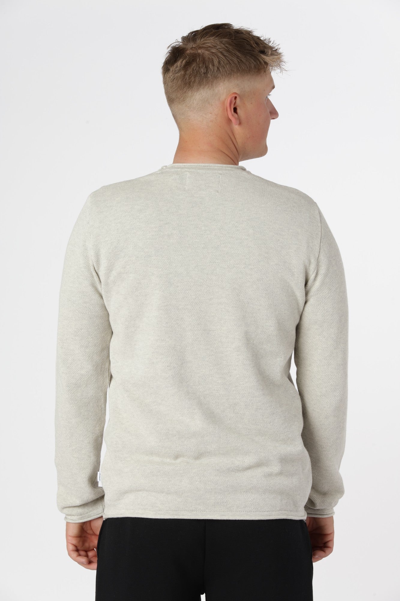 Stone Kronstadt Pep striktøje i lys meleret stentone, nem at style med både denim og chinos