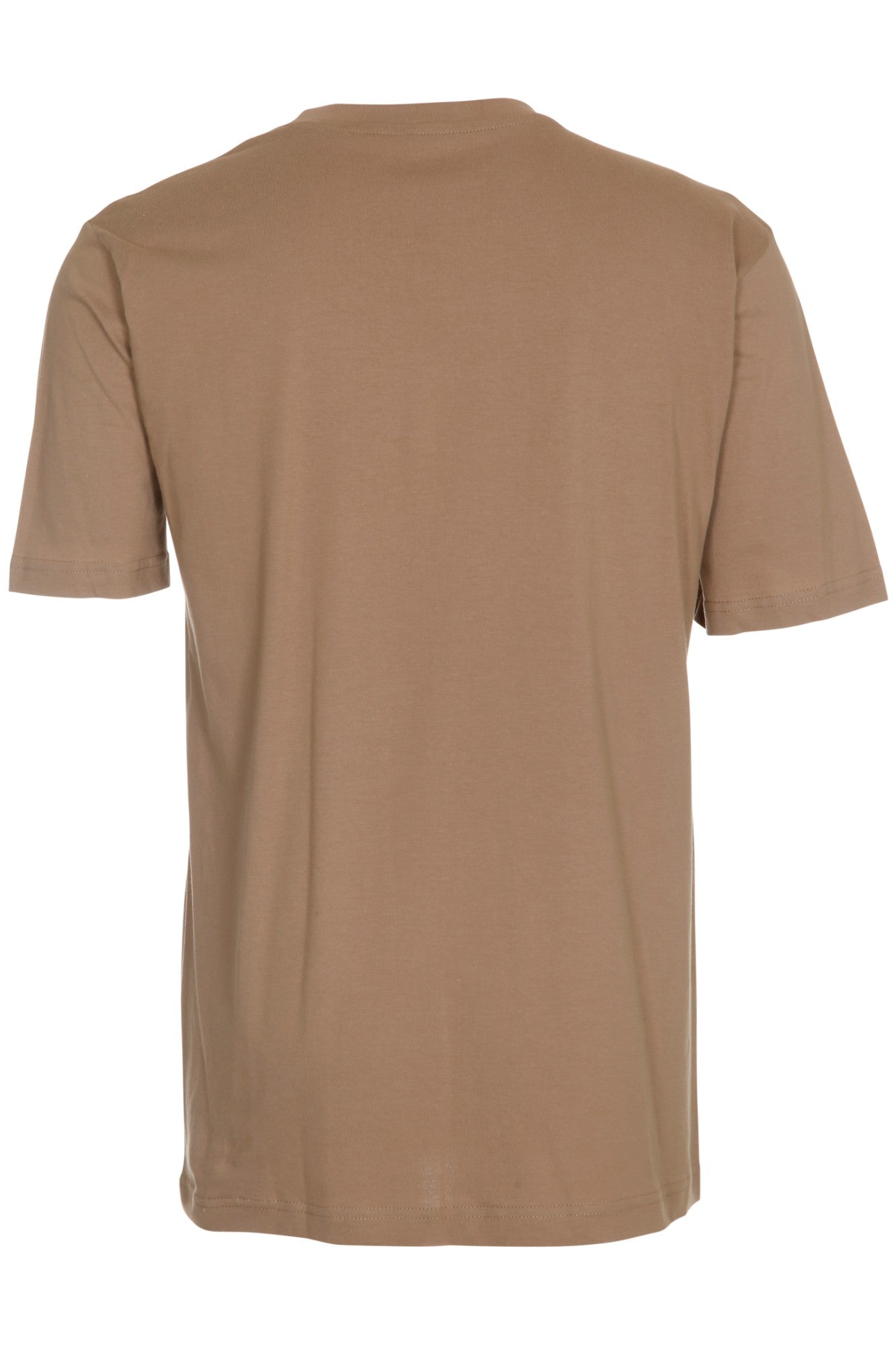 Blød Basic t-shirt i farven Khaki, enzymvasket for komfort og langvarig holdbarhed