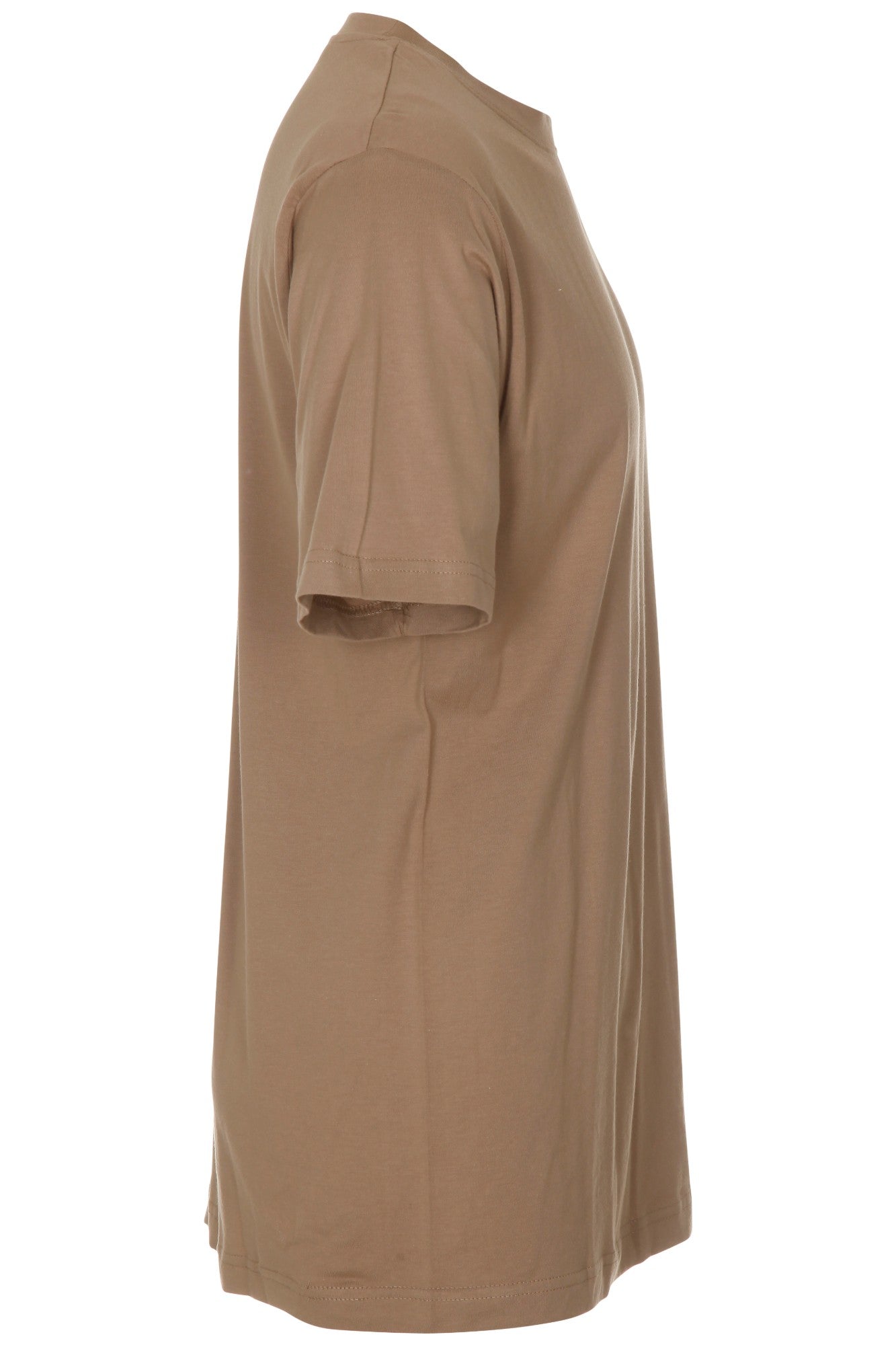 Basic t-shirt i farven Khaki med tidløs, jordnær farve og åndbar kvalitet