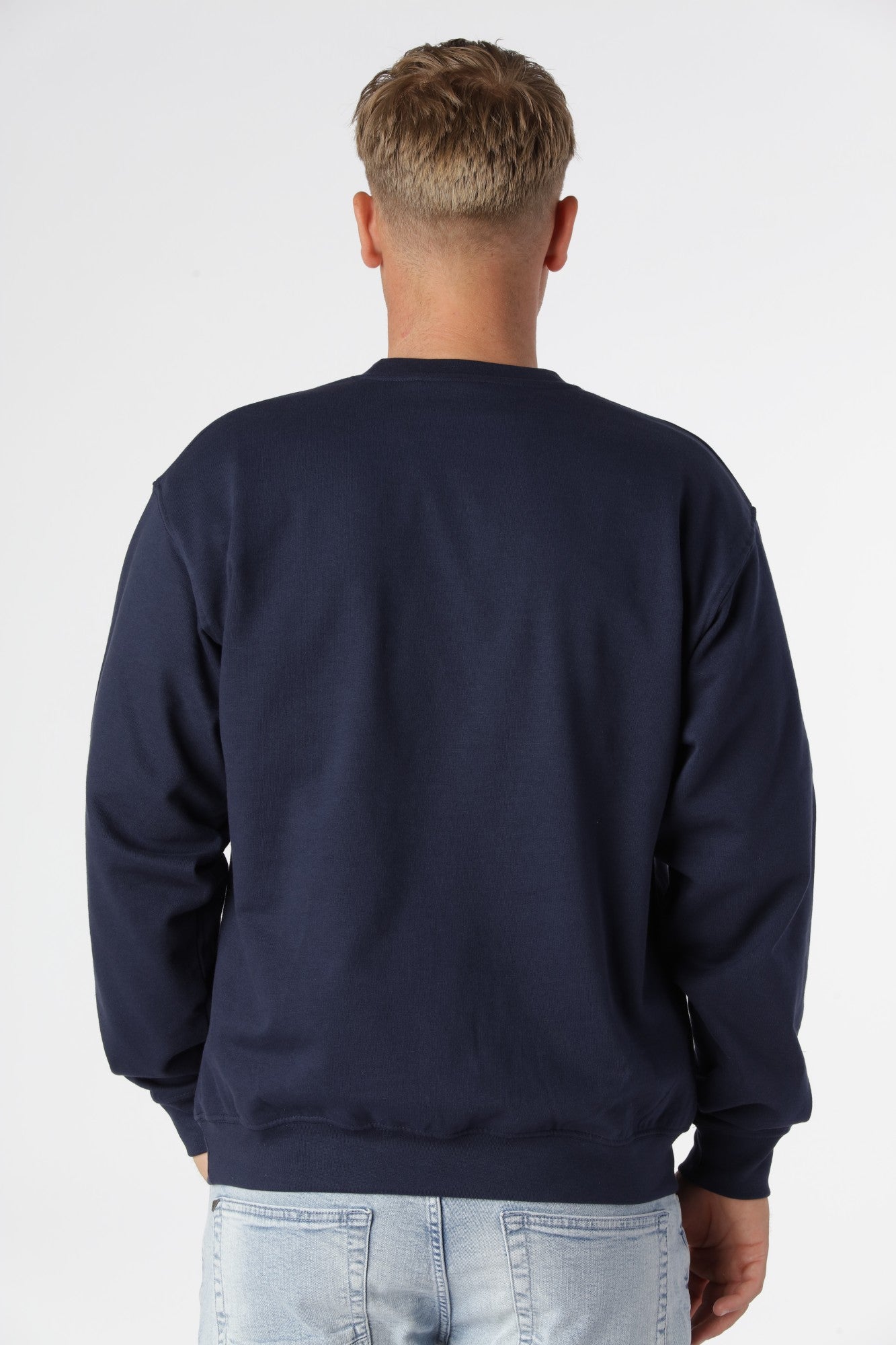 HiddenTrends Classic sweatshirt Navy med afslappet pasform og rund hals i tidløst design