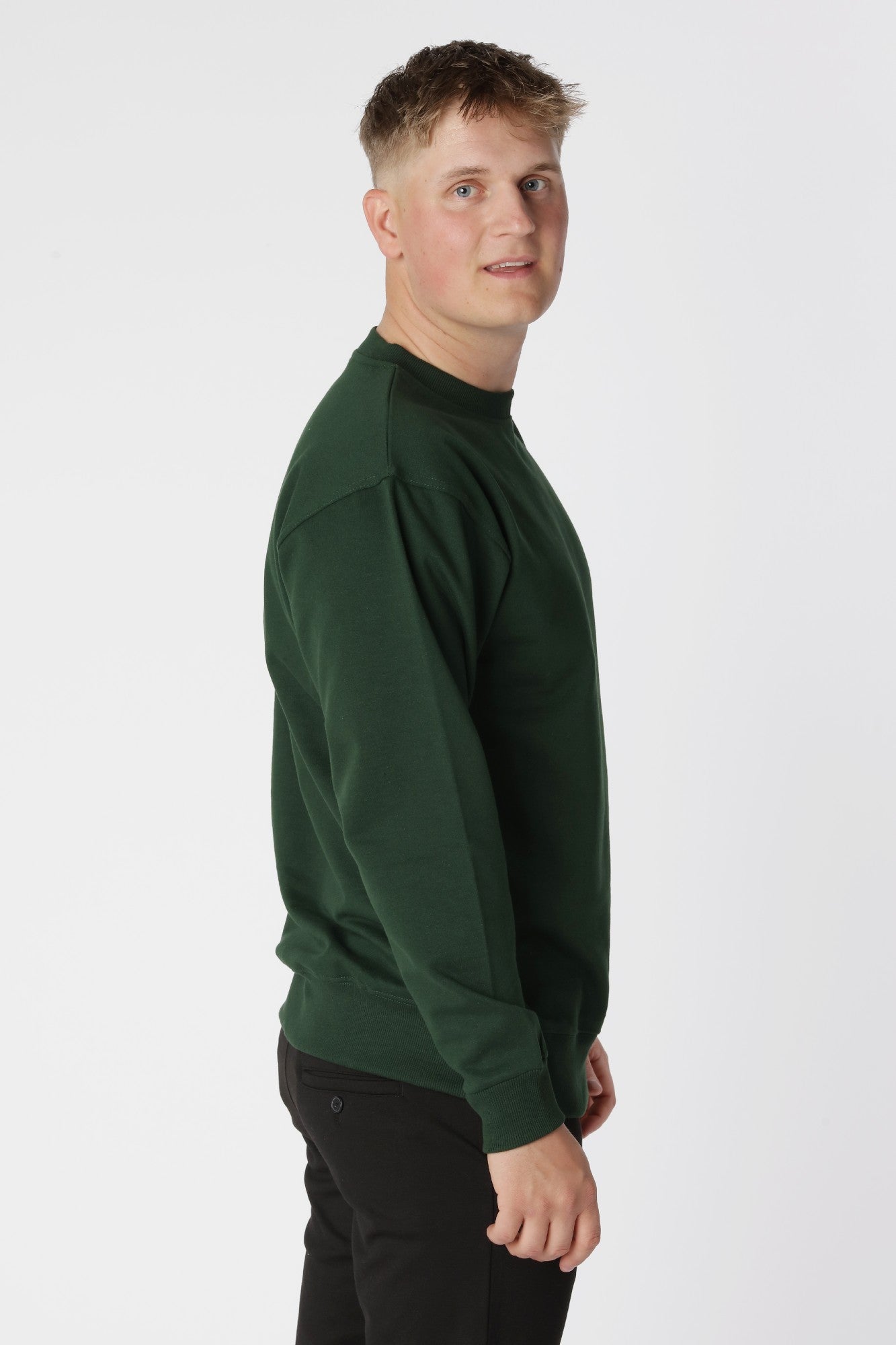 Tidløs Essential sweatshirt i farven Grøn, holdbar og velegnet til hverdag og fritid