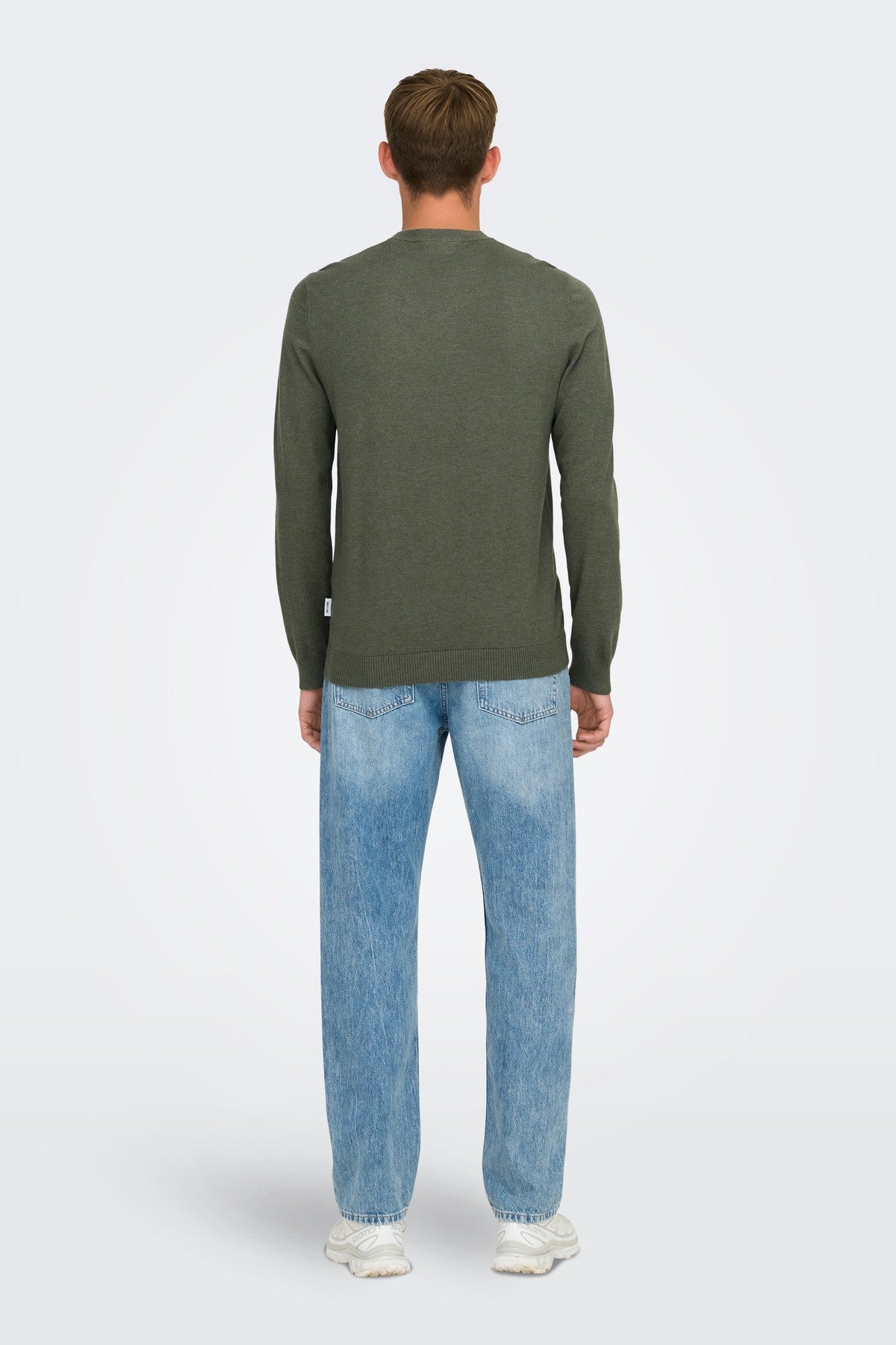 Striktrøje ONSLOUI i farven grøn med alsidig stil, der passer til både jeans, chinos og skjorte