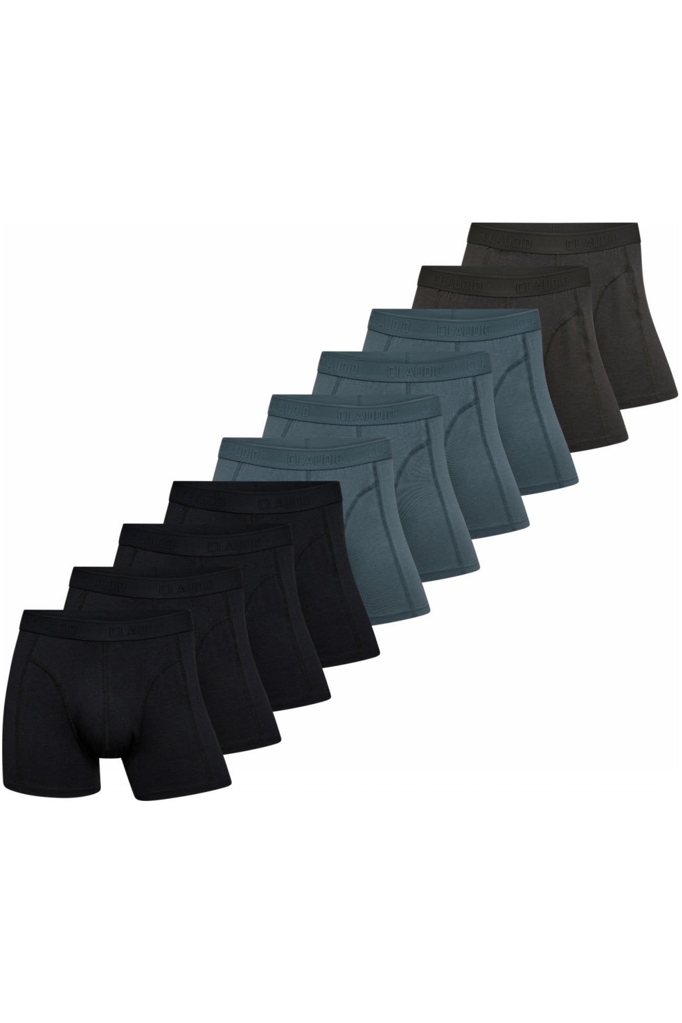 Bambusunterwäsche 10er-Pack, Strumpfhosen - Claudio, Schwarz/Petroleum/Mocca