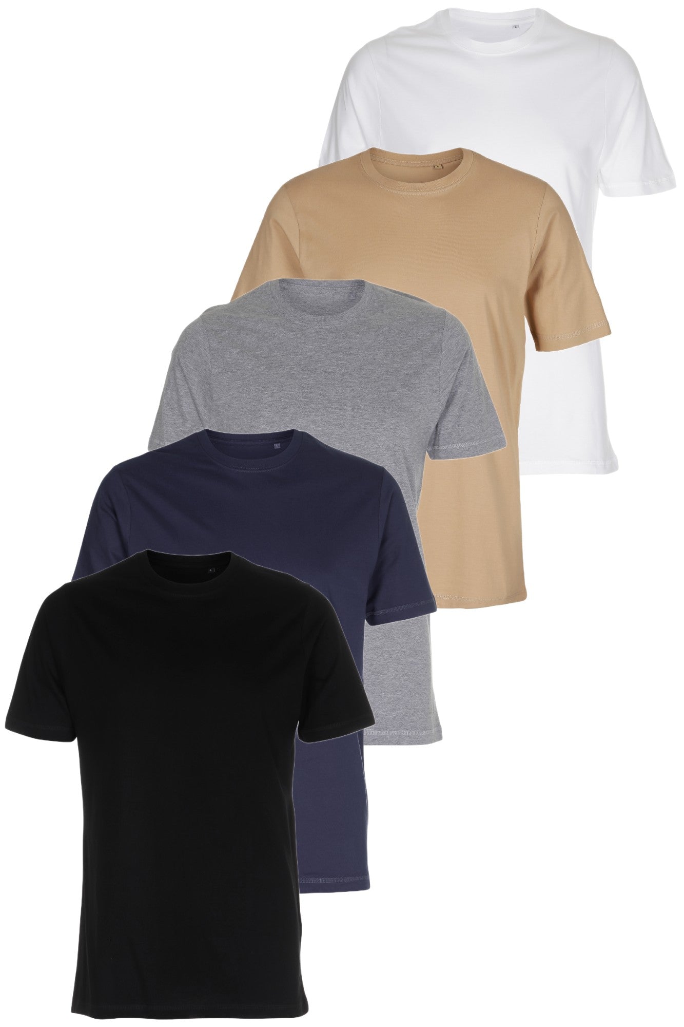 Classic Fitted T-shirt, 5 stk.