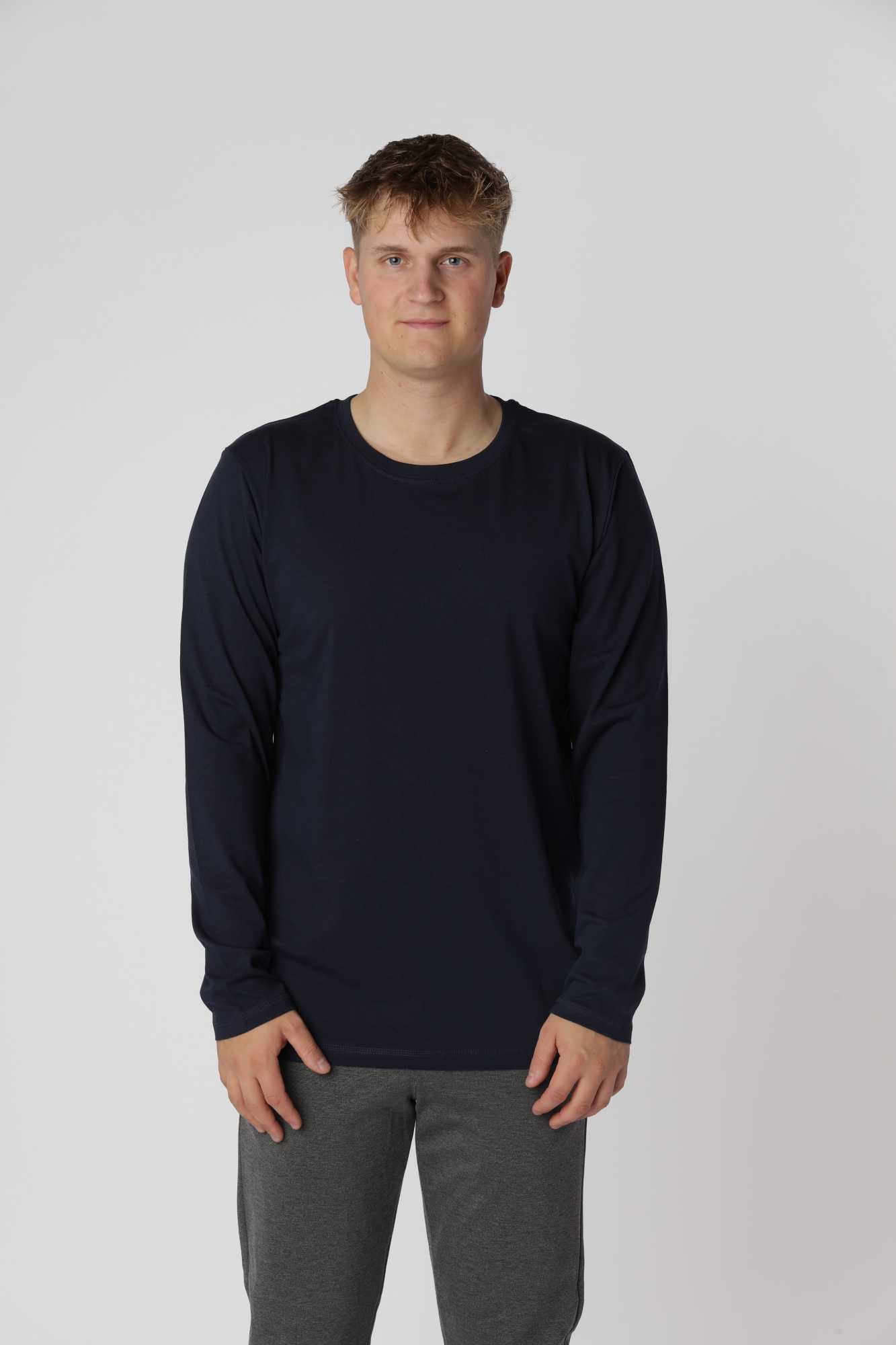 Essential Langærmet T-shirt, 3 stk.